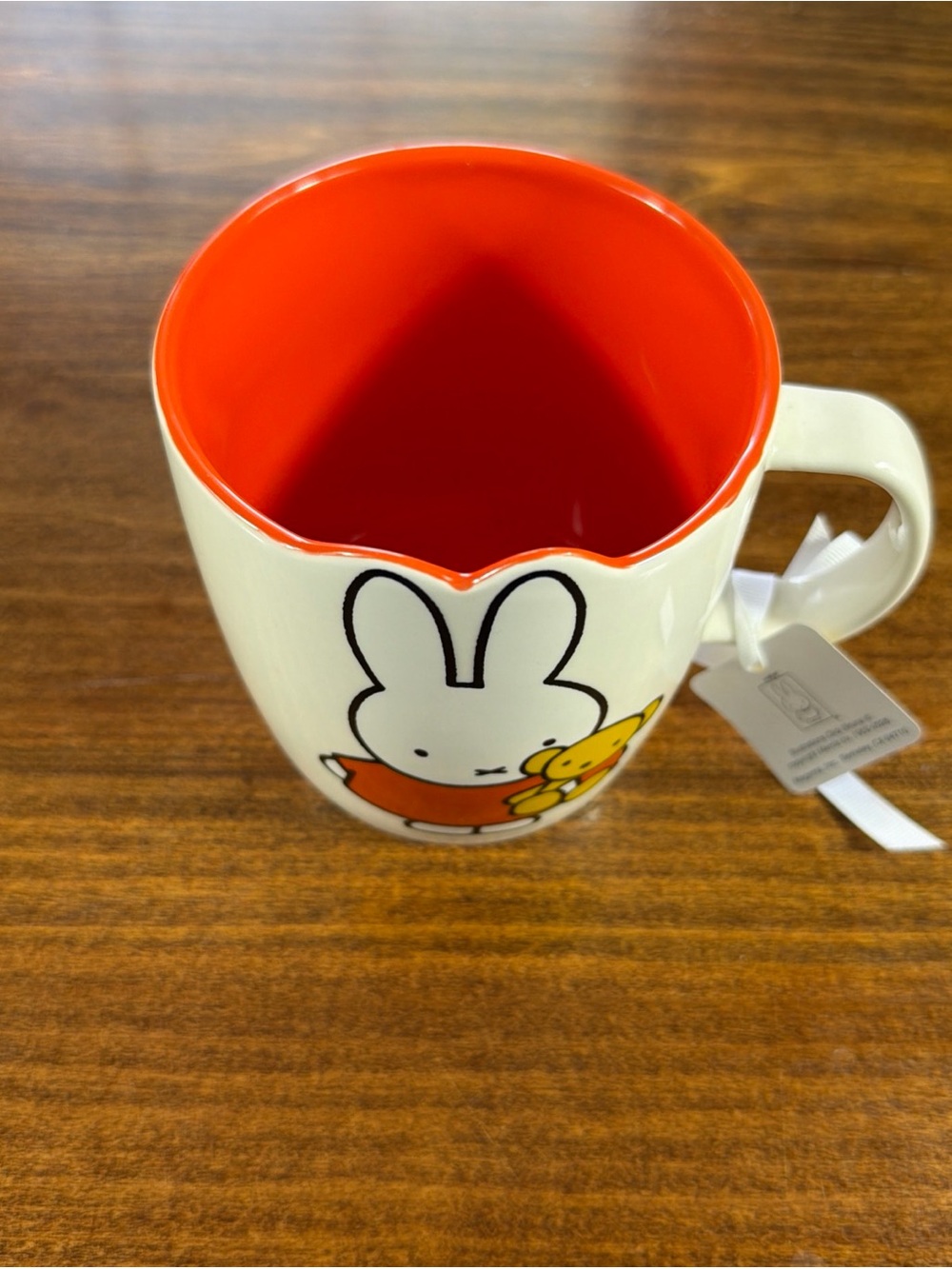 Miffy by Magenta White Ceramic Bunny Mug with Orange Interior